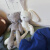 乔克思婴儿安抚陪睡小熊宝宝毛绒玩具布娃娃公仔40～53厘米 象 白色大 40～53厘米