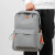 艾蓓罗双肩包男士商务背包初高中大学生书包大容量15.6英寸笔记本电脑 灰色