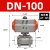 Q611F气动球阀不锈钢气动丝扣球阀低温切断阀气动三片式球阀丝口 AT型 DN100(4寸)