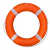 吉林专业船用泡沫实心成人救生圈 加厚海边大号200斤大人橡胶游泳 2.5kg救生圈+8mm30米橘色绳+环