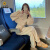 沁勒北尼休闲运动套装女宽松2024新款洋气减龄气质卫裤衣服两件套 米杏色 套装 M
