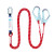 安全带绳子高空作业保险绳五点式双大钩缓冲包安全绳连接绳后背绳 YD-双大钩2.5米