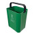 安达通 分类垃圾桶 带提手压圈小号办公室酒店客房桶 10L绿色（厨余垃圾）