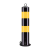 道路钢管警示柱铁立柱塑料反光立柱固定路桩防撞柱PU弹力柱隔离桩护栏 60*8.9cm黑黄镀锌立柱