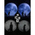 适用于充气月球卡通气模发光中秋节PVC户外美陈月亮玉兔模型宇航员月球 8米加厚高清月球(送风机+灯光)