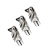 3刃不涂层合金钨钢铝用铣刀头立式锁牙刀头可换式内螺纹铣刀 （铝用）D25*3刃*M12