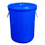 大水桶塑料圆桶大号酒店厨房工业大容量加厚储水桶环卫物业商用垃圾桶 60升红色无盖