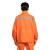 阿力牛 ASF304 夏季环卫长袖工作服套装 耐磨透气反光劳保服 桔色 XL 