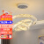 米光惠佳高级感大厅吊灯客厅灯主灯轻奢水晶饭厅餐厅现代大气网红高端豪华 两环40+20cm高1.5米