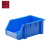 工创优品 零件盒组合式塑料加厚斜口收纳物料零散螺丝盒仓储货架盒H5蓝色 450*200*180mm