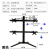 适用于定制沭露适用于定制32寸2屏4屏四屏双屏显示器支架旋转桌面液晶多屏幕上下落地 坚固者黑色0.8米四屏14-32寸