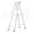 从豫 折叠安全工程梯子 铝合金人字安全梯 加厚双面楼梯铝梯 工程梯2.5米2mm厚度 一个价