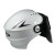 变光面罩式电焊防护面罩氩弧焊气保焊太阳能变光焊帽 白色（12块保护片和2个电池）