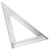 得力工具不锈钢三角尺工地绘图三角尺子刻度清晰150/200mmDL4040 DL4039(150mm)不锈钢三角尺