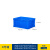 塑料周转箱筐子长方形加厚带盖大号养龟缸储物收纳箱物流胶框胶箱 400200（外径450330210）红色