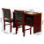 京酷双人会议桌长条桌培训桌油漆贴木皮会议桌椅组合学习桌课桌1.4米含两椅