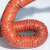 达维塔  高温风管 红色矽胶硫化热风管高温软管耐高温钢丝管通风管  内径102mm/4米