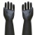 爱帝尔 耐酸碱手套工业加长厚款型乳胶手套  乳胶手套 45cm黑色