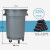 厨房大号商用户外大圆形泔水子定制垃圾桶容量环卫餐饮带轮桶 4滑轮底座80L适用