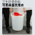 垃圾桶大号商用带盖厨房加厚卫生桶容量户外环卫工业塑料圆桶 60L白色无盖+送袋子+送水瓢
