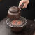 陶瓷养生电陶炉温茶炉煮茶器烧水泡茶电丝加热围炉煮茶紫砂壶套装 条纹款电炉-紫泥 0ml
