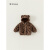 外贸进口英国babycity冬季韩版男女童豹纹加绒上衣儿童外套可爱 咖色 80
