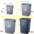 带轮脚踏大号垃圾桶带盖无盖弹盖户外厨房厕所商用物业环卫果皮箱 仅垃圾袋（50个）60L桶用