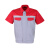 斯卡地尔（Scotoria）半袖工作服套装 分体式夏季半袖舒适高棉TC1501红灰色 1套M码