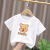 迪士尼童装儿童宝宝T恤2024新款白色短款上衣男女童洋气短袖夏装潮 叮当猫-100%棉 80(65-75cm)