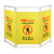 乐子君 电梯维修围栏防护栏扶梯检修警示隔离施工安全伸缩三折叠布艺围挡 中款/单面白管/电梯例行保养中