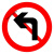 交通安全标识 标志指示牌 道路设施警示牌 直径60cm 禁止左转标牌