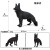 京佐仿真德国牧羊犬玩具模型儿童狗狗德牧塑胶摆件宠物狗黑背大狼狗 208野狗
