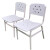 兵耀 灰白色办公椅稳固型免安装三斗桌配套用学习培训椅子（只有一把椅子）