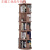 旋转书架360度书柜学生落地简易多层儿童绘本架省空间置物架 直径40cm深胡桃色五层