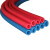 彩色橡塑保温管ppr红蓝水管保护套空调铜管铁管防护保温棉B1阻燃 国标B1内径32*8mm1.8米红色