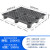 超市地堆平板卡板塑料托盘小型防潮垫板仓库货物堆头塑料托盘灰色 灰色四脚平板40×30×12_