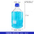 KAIJI LIFE SCIENCES高硼硅螺口锥形瓶玻璃三角烧瓶实验室蓝盖化学试剂瓶GL45盖透明高硼硅试剂瓶2000ml 1个