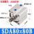 外牙薄型气缸 SDAS80/SDA80*5/10/15/20/25/30/40/50/75/100- SDA80x80B外螺纹