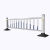 钢之麒工品 市政道路护栏马路人行道防撞安全护栏锌钢栅栏围栏 高1米，长3米普通款立柱0.6 一件价 48小时 