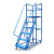 仓库登高梯登高车加高取货梯登高作业扶手梯防滑楼梯可移动平台梯 平台离地1.6米宽0.6米灰色加厚