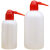 德威狮塑料洗瓶红头白弯头偏头250 500 1000ml教学实验室用吹气瓶清洗瓶 250ml_红头