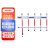 龙禹盛 道闸杆铝合金栅栏杆直杆 栅栏红白4m 一个价