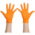 手套橡胶乳胶耐用加厚一次性丁腈防水耐磨劳保工作洗碗胶手套丁晴 橘红加厚 (细钻石纹)手套20只/袋 XL