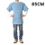 牛皮电焊防护衣焊工焊接隔热防烫保护衣工作服电焊工专用衣 蓝色短款低领短袖85CM XL