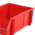 稳斯坦 WST014零件盒塑料组合式零件盒物料盒仓库收纳盒螺丝盒 工具盒 斜口 红380*245*150mm
