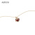 AJIDOU阿吉豆暖冬王国系列时尚项链 深红色 总长43.5cm吊坠直径1cm