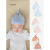 英国NEXT春秋季宝宝纯棉舒适胎帽宝宝圆顶纯色条纹帽子新生婴儿帽 白色圆点三件套 吊牌3-6M单面19cm宽