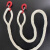 带钩两头扣尼龙吊绳起重美式吊钩吊装绳吊车行车白色圆耐磨吊装绳 双钩1吨3米