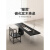 顺赫茶桌侘寂风实木客厅碳化大板黑色泡茶台自然边悬浮亚克力茶桌 180x(55-65)x75CM松木
