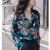 织迷（weave infatuations）衬衫女装夏季港风复古宽松小众设计感长袖印花衬衣2023年新款上衣 图片色 XL
